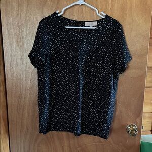 Black Polka Dot Women's Blouse
